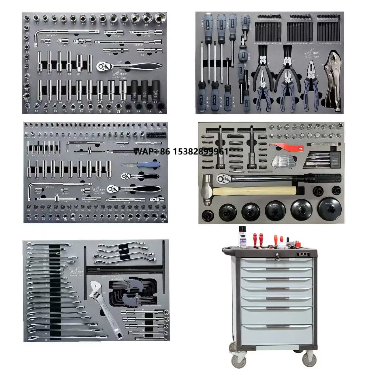 

386pcs Vehicle Repair Tools Including Tool Carts Essential Equipment for Automotive Maintenance