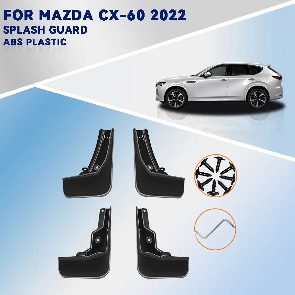 

Matte Black Abs Plastic Car Splash Guard For Mazda CX-60 2022 Car Accessories External Protectio Decorate