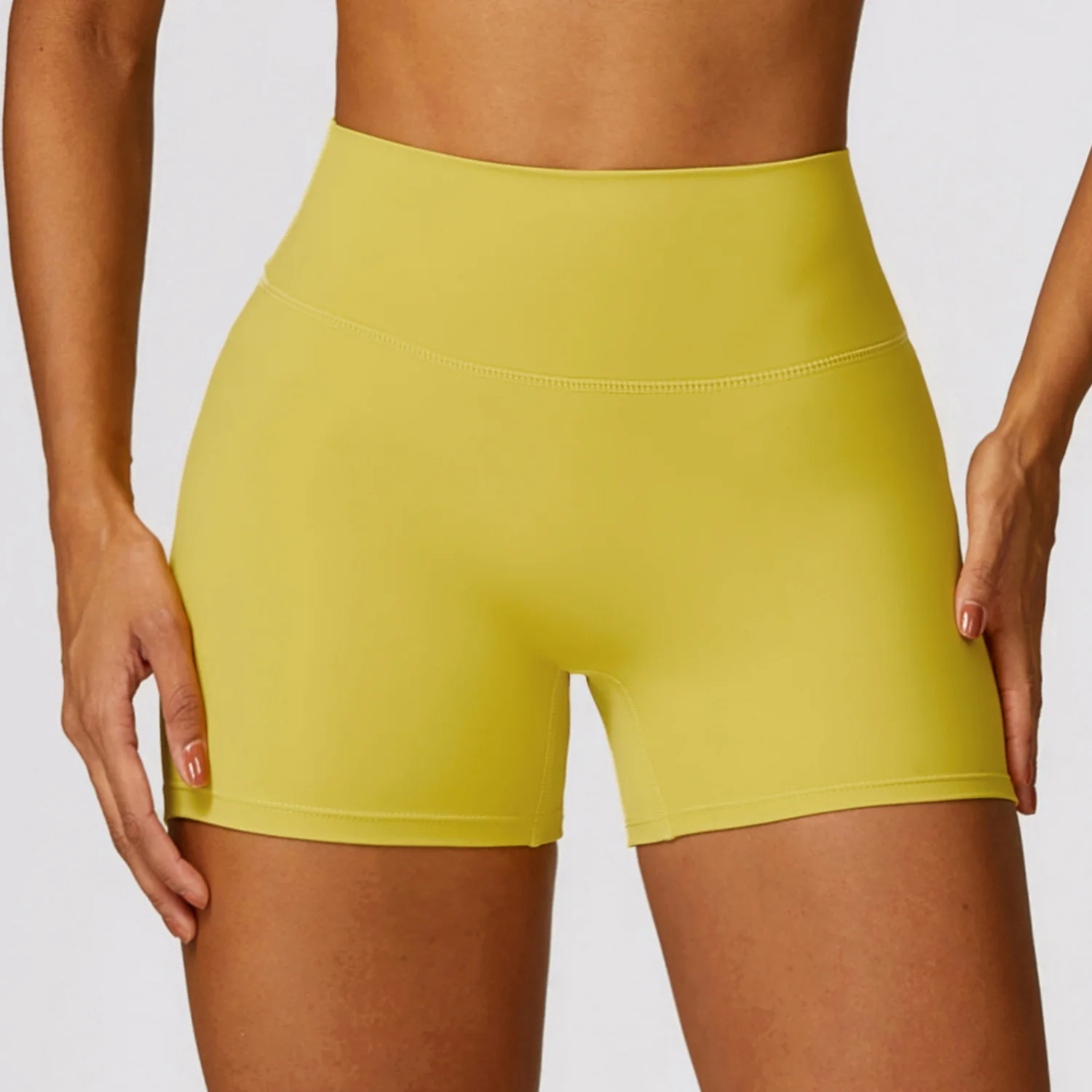 Pantalones cortos de yoga para mujer, mallas deportivas transpirables de cintura alta para correr y hacer ejercicio, novedad