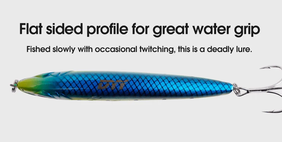NOEBY Sinkender Pencil-Köder 90mm 18g Weitwurf-Stickbait Harter Köder für Barsch, Hecht, Zander, Süßwasser-Angeln – Detail 5