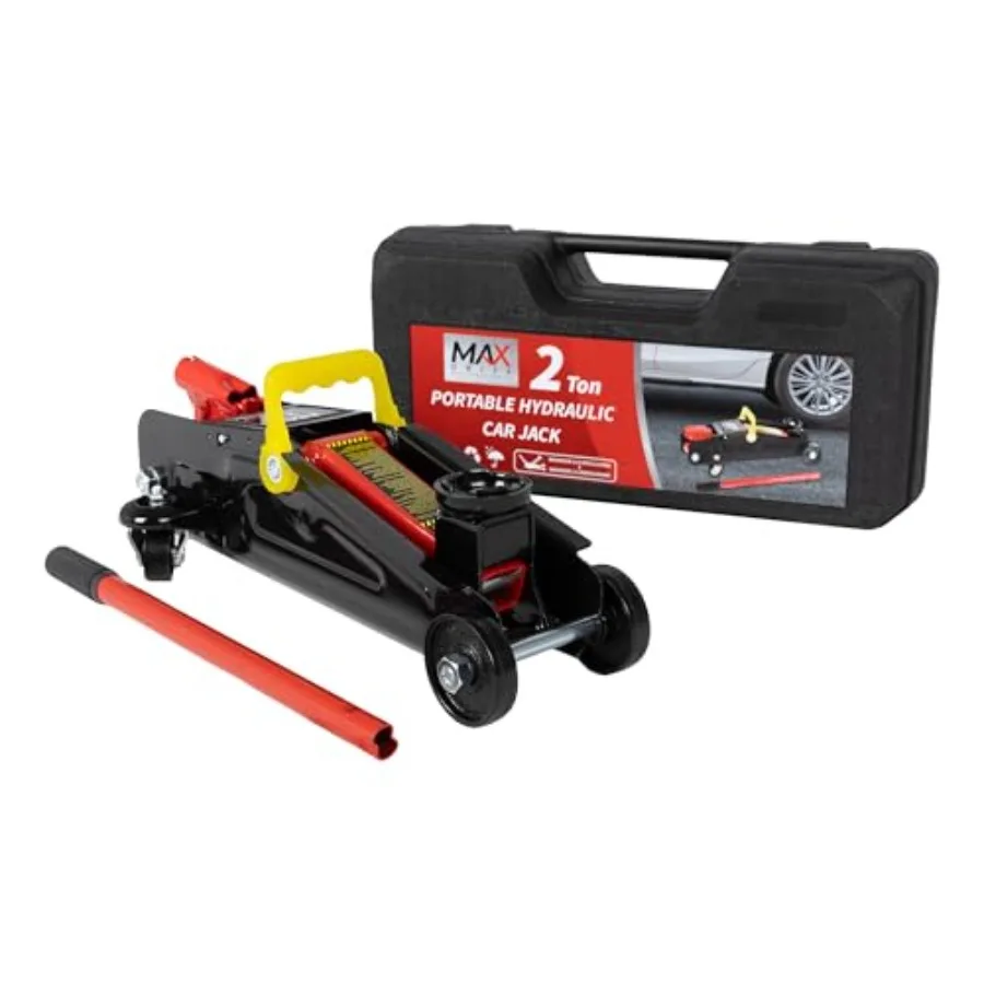

2-Ton 4000 lbs Hydraulic Trolley Garage Service/Floor Jack with Blow Mold Carrying Storage Case for sedans and Pickup Trucks Ho