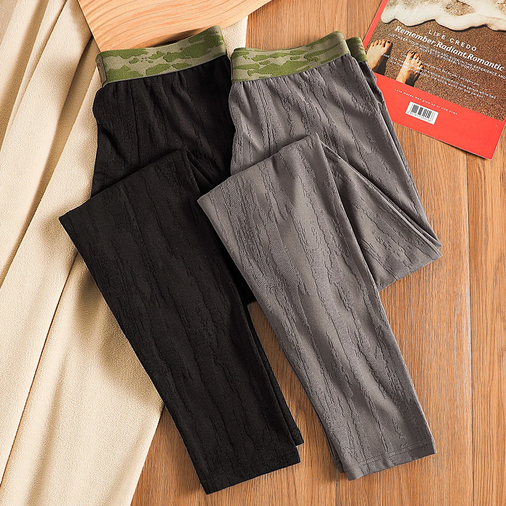 

Осень-зима, модные мужские вязаные хлопковые брюки-джоны, теплые леггинсы, дышащее антибактериальное шелковое сетчатое нижнее белье, брюки