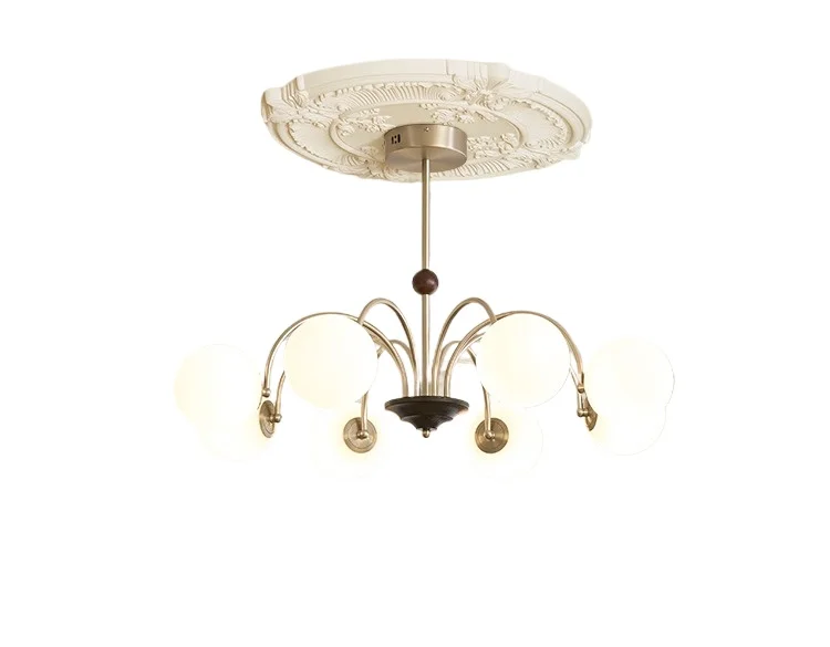 

Living room lamp main French antique magic bean chandelier modern simple bedroom lamp cream dining room retro