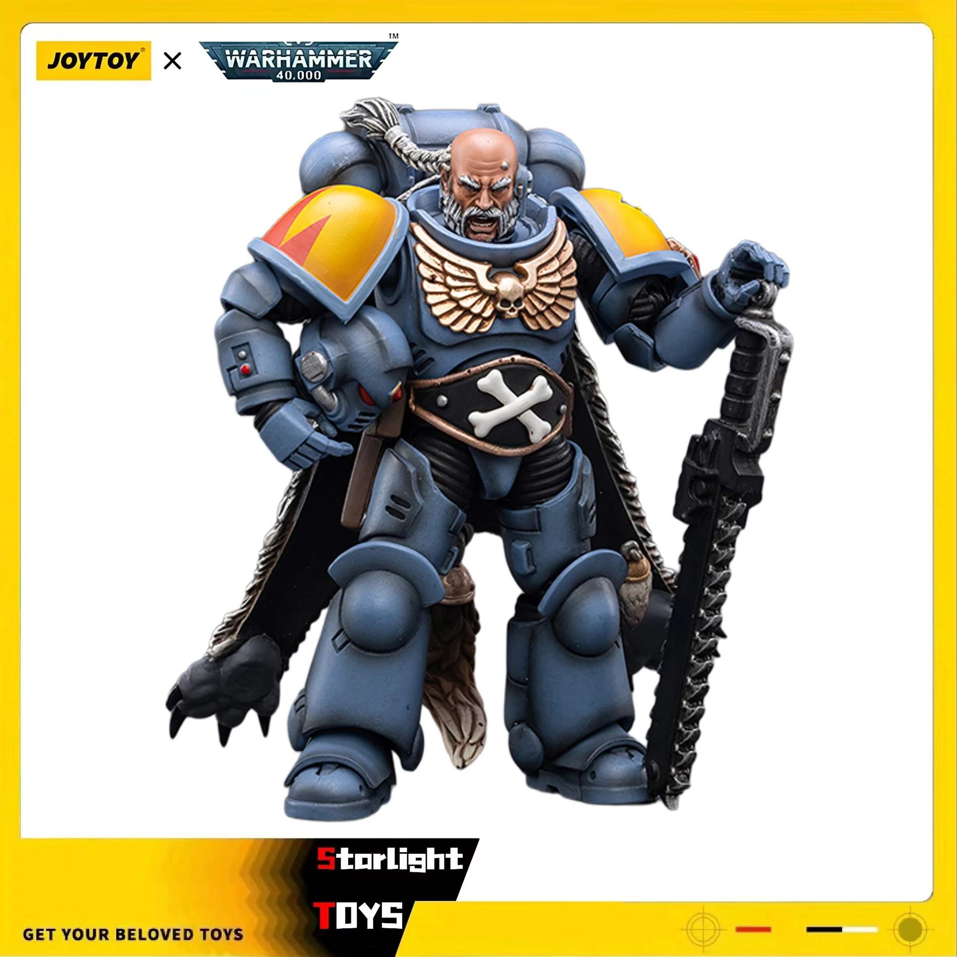 

Фигурка JOYTOY 1/18 Warhammer 40K, космические морпехи, Space Wolves, модель Claw Pack Brother Gunnar, игрушка, подарок