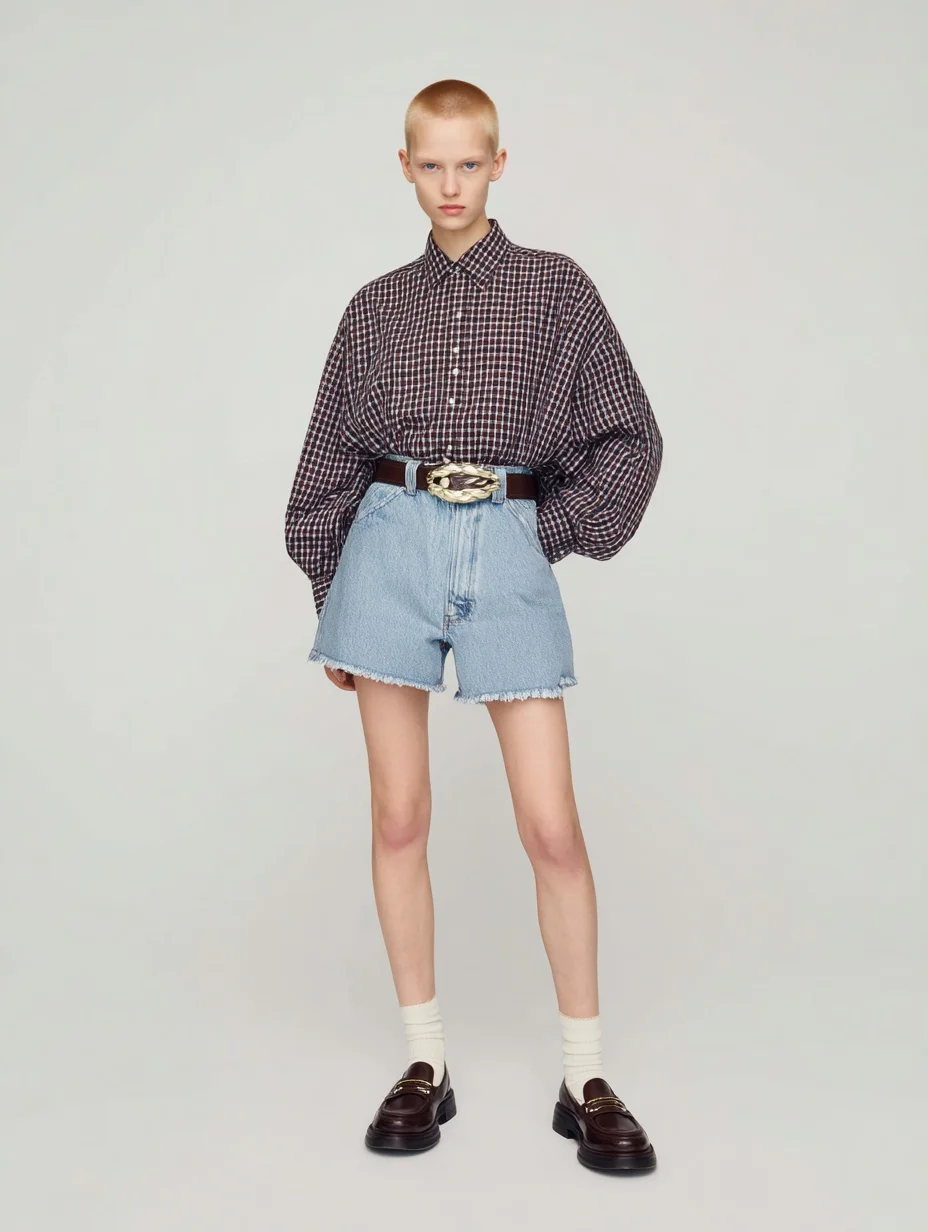 

Mia Muse Women's Shirts Summer Fashion Daily 2025 Buttoned Classic Checked Long Sleeve Turn-down Collar Casual Shirts