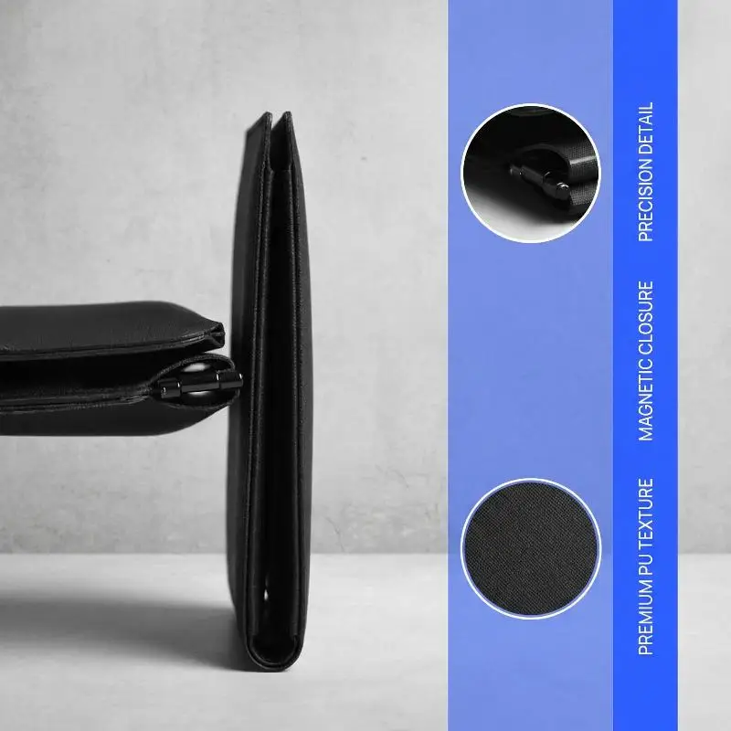 Mini Folding ID Card Case with Magnetic Coin Purse Compact Wallet for Daily Business and Commuting