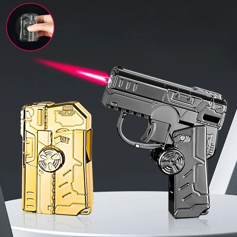 

Новая деформационная складная зажигалка с ветрозащитным красным пламенем, крутой расстегивающий гироскоп, подарок