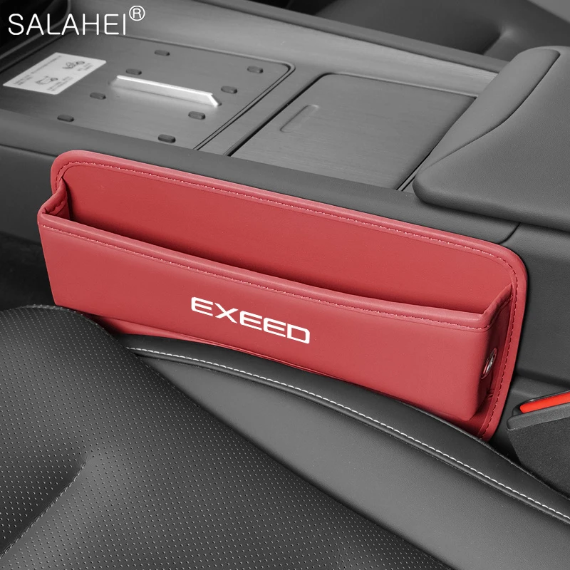 Leather Car Seat Gap Organizer Console Crevice Filler Side Storage Box For Chery Tiggo 4 5X 7 Pro 8 Exeed Txl Tx Lx Accessories