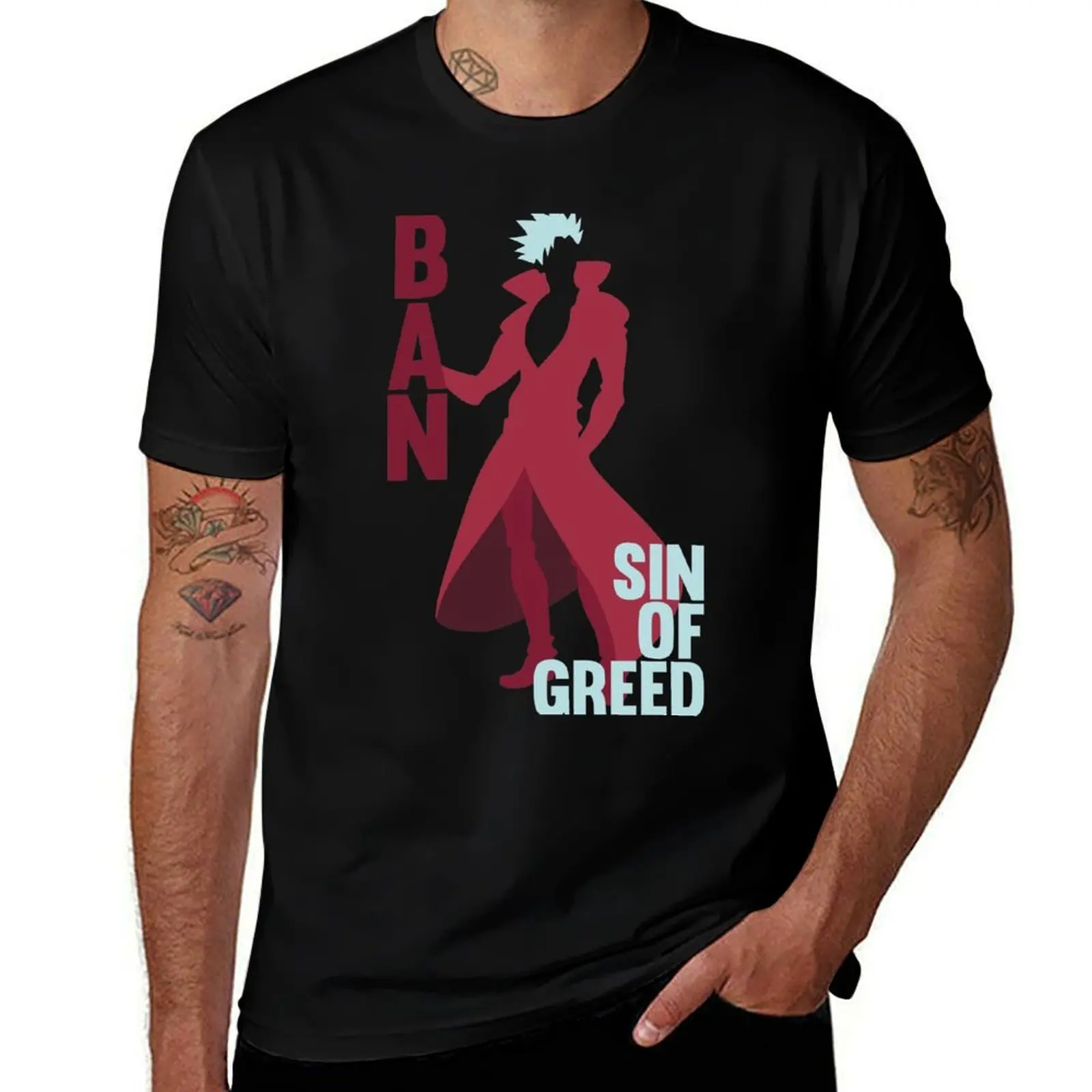 T-shirt Ban Sin of Greed - Nanatsu No Taizai, coupe athlétique, haut de sport à manches courtes