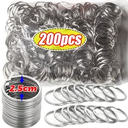 Stainless Steel Key Rings Round Flat Line Split Rings Car Keyrings Jewelry Making Metal Keychains Circle DIY Findings Wholesale