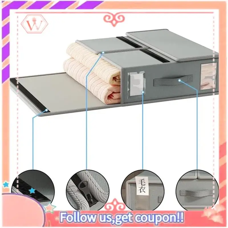 

Upgraded Versatile Non-Woven Oxford Storage Box For Bedding, Clothing, And Blankets - Organizer Set For Wardrobe And Home