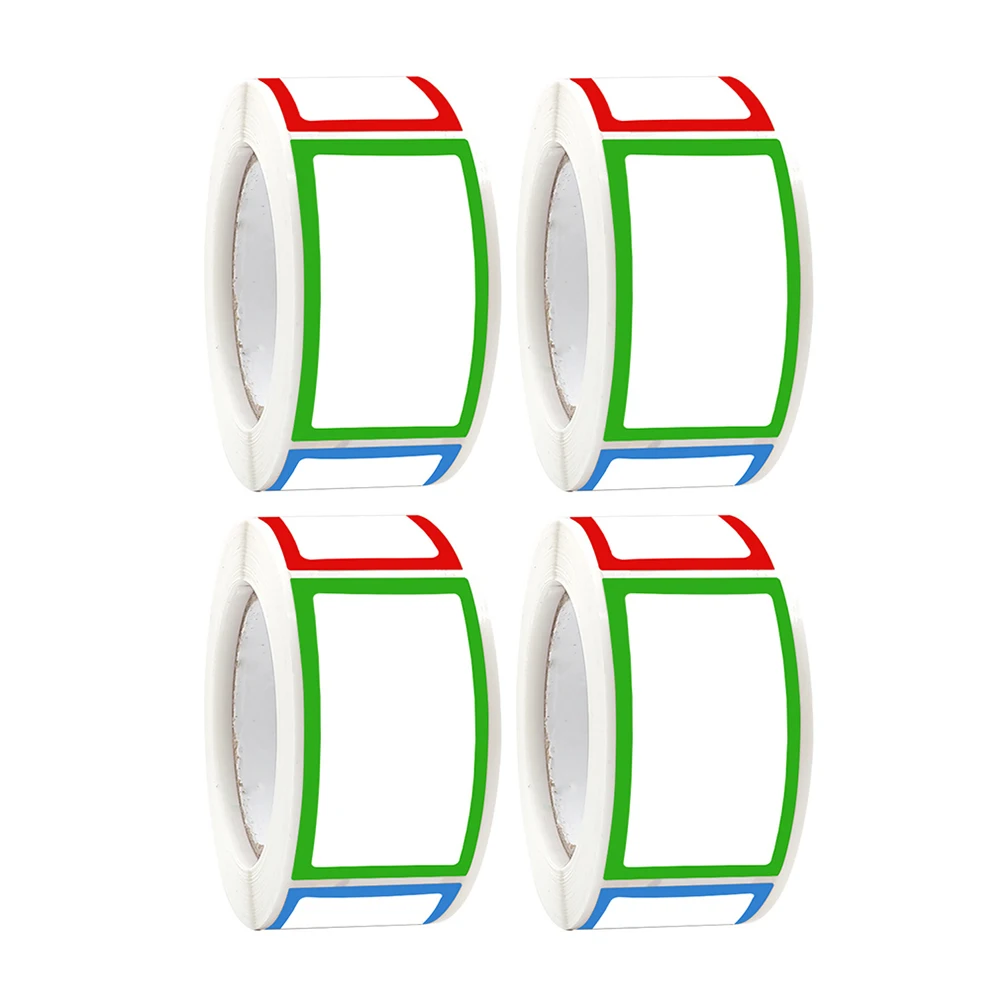 

4 Rolls Rectangular Name Tag No Glue Needed Kitchen For Containers Home Organization Laundry Stickers Pantry Labels Storage Bins