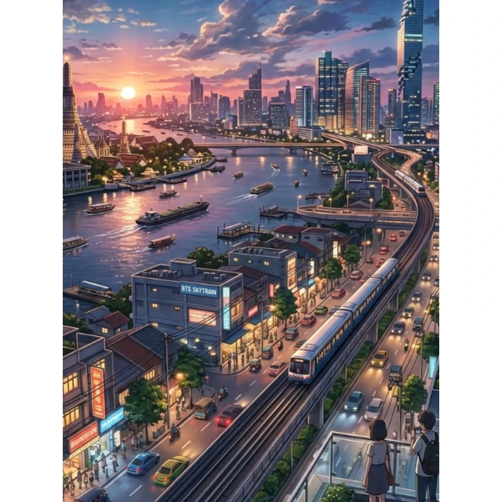 

500/1000/1200/2000 PCS Jigsaw Puzzles City Scenery Night Busy Streets Family Activity Game for Bedroom Home Decor Home Decor