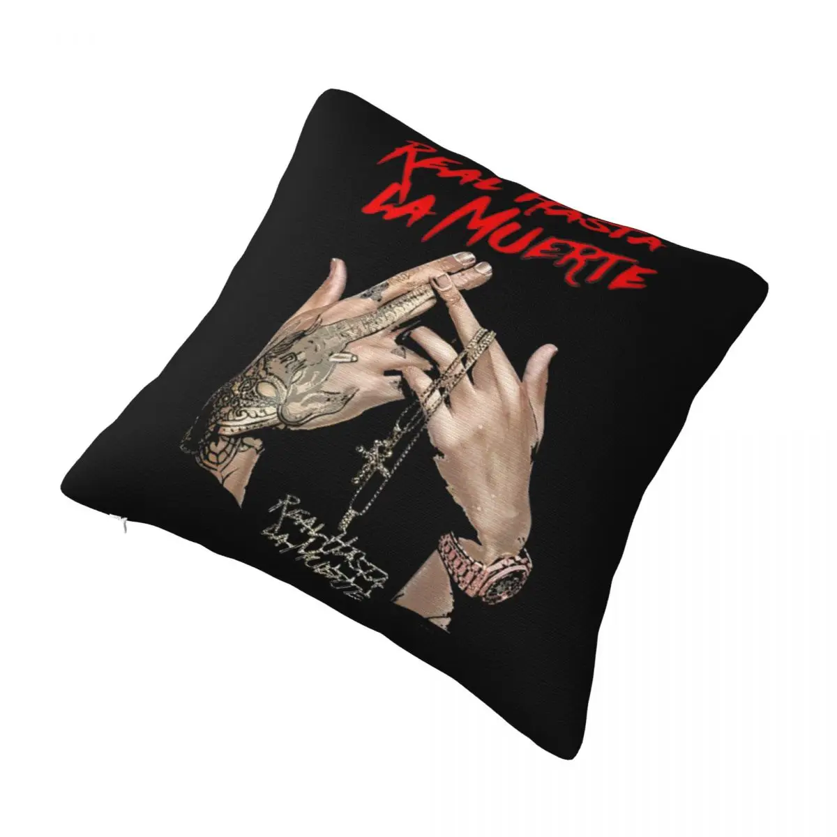 Anuel AA Real Hasta La Muerte Rapper Pillowcases Merch Printing Cushion Cover Throw Pillow Cover Decoration Zipper Multi-Size