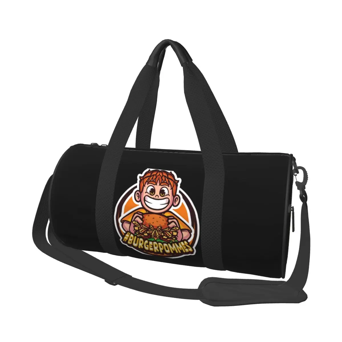 Borsa da palestra Burgerpommes Icrimax borsa sportiva accessori da palestra musica maschio femmina portatile borsa personalizzata borsa da viaggio carina