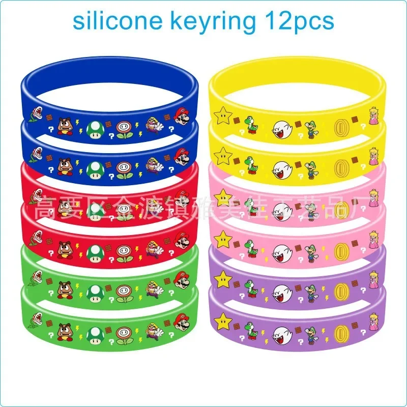 Super Mario Bracelets Princess Peach Luigi Jewelry Cartoon Game Character Derivative Peripherals Bangles Baby Show Party Gifts