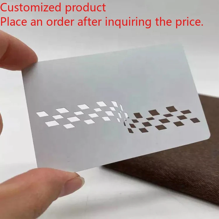 

Customized query Factory Direct Sale Durable Advertising Use Pre-Cut Metal Credit Card Blanks for Laser Engraving and Customizat