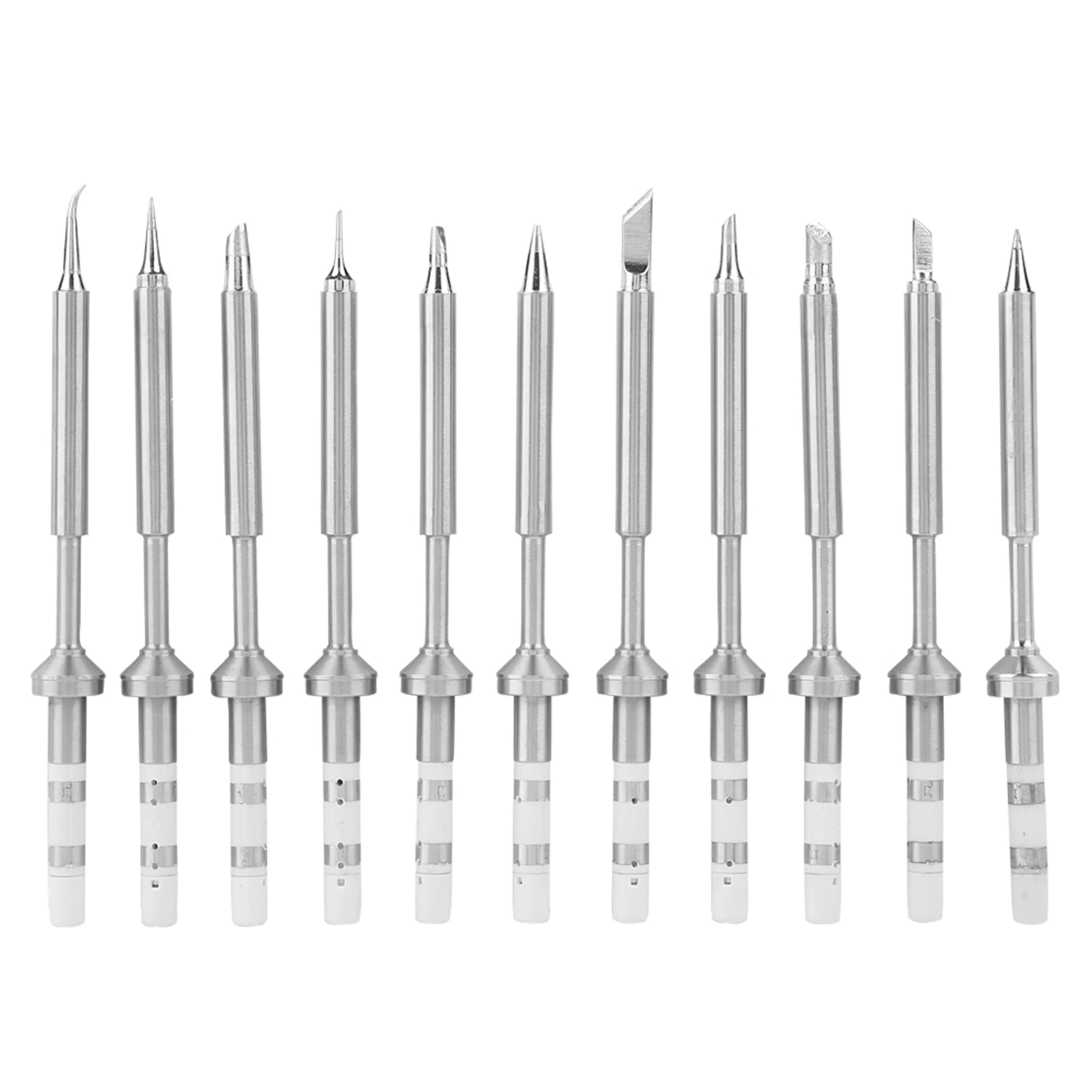 

11Pcs Mini Pen Type Stainless Steel Soldering Iron Tips Replacement for TS100 Soldering Iron