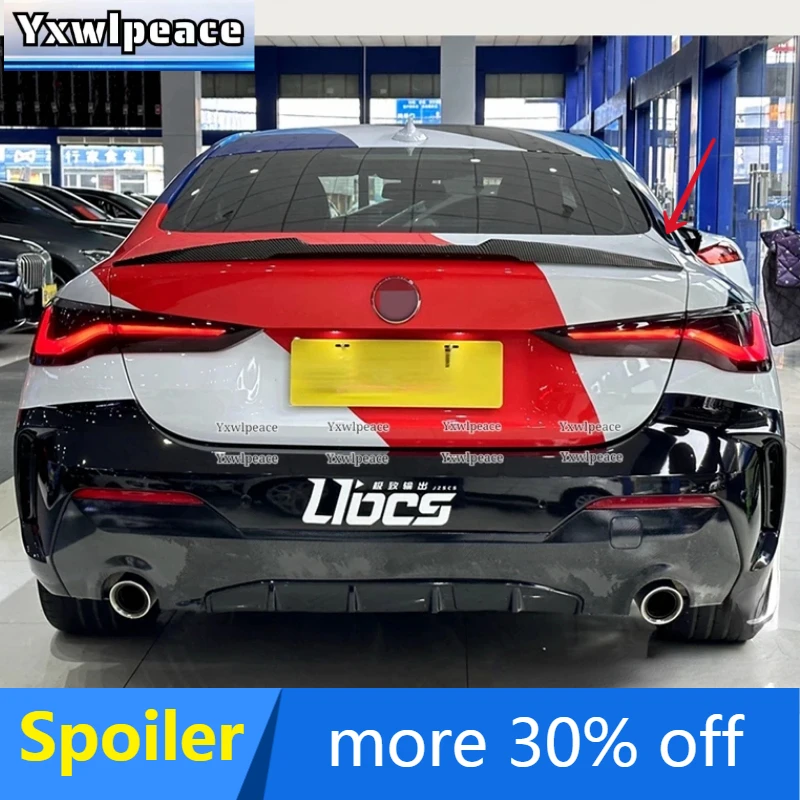 For BMW 4 Series G22 2020-2023 M430i M440i M4 Style High Quality ABS Plastic Rear Trunk Lip Spoiler Body Kit Accessories