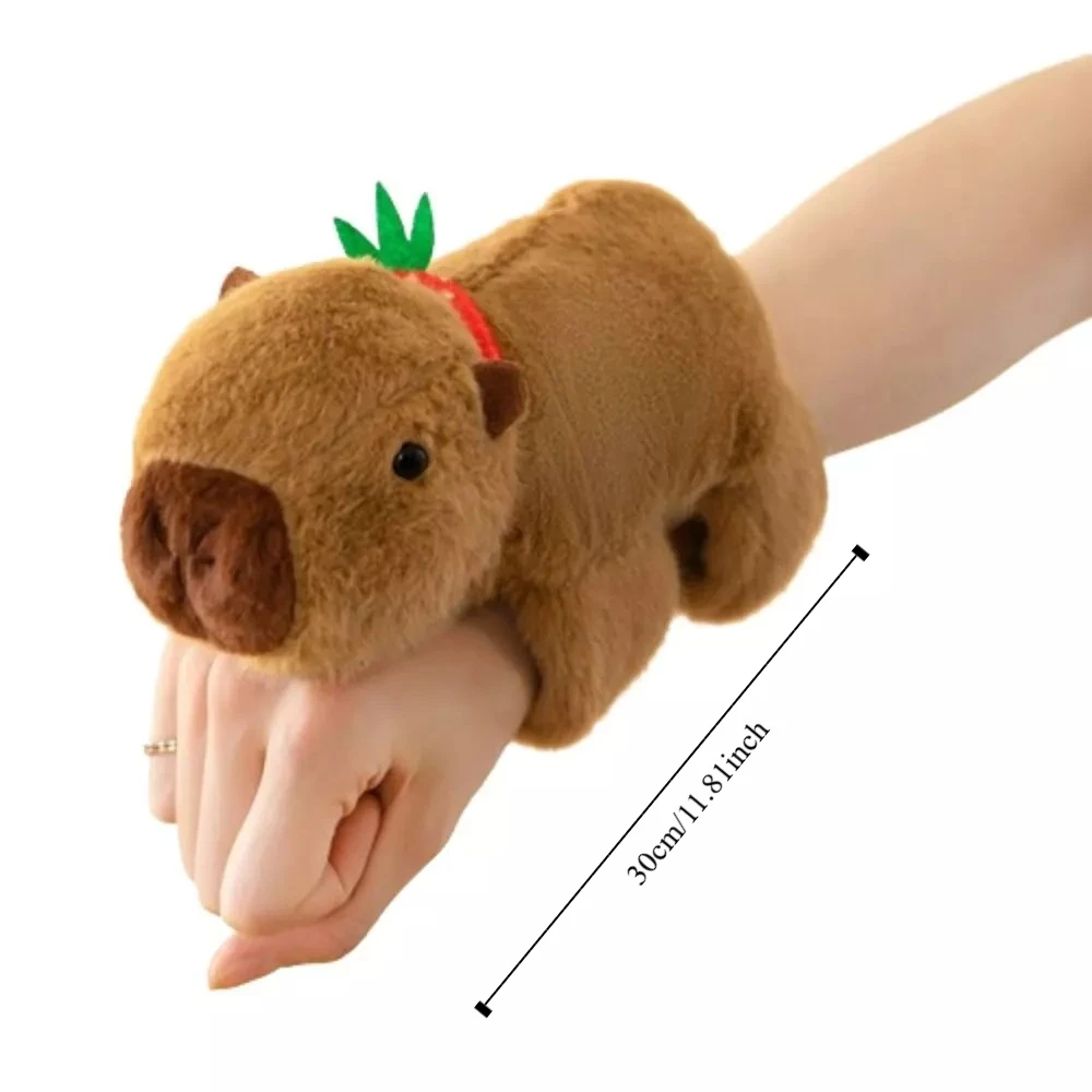 Nueva muñeca de peluche de capibara, pulsera de bofetada, mono, tigre, pulsera de felpa, regalo, juguete interactivo, pulseras de bofetada de animales, juguete para niños y niñas