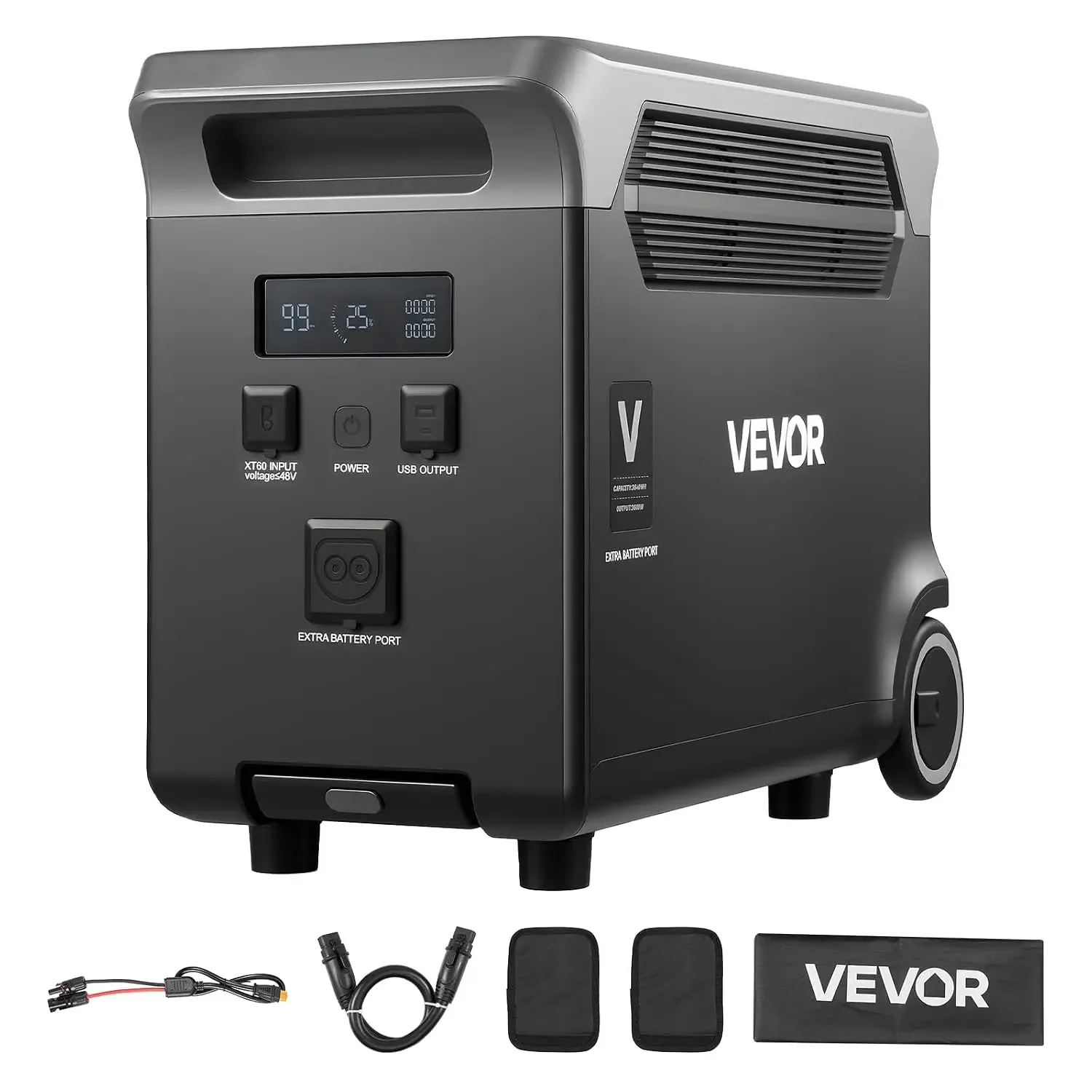 Extra Battery for Portable Power Station, 3840Wh LiFePO4 Extra Expansion Battery with 3 Output Ports for Home Use,, Customized