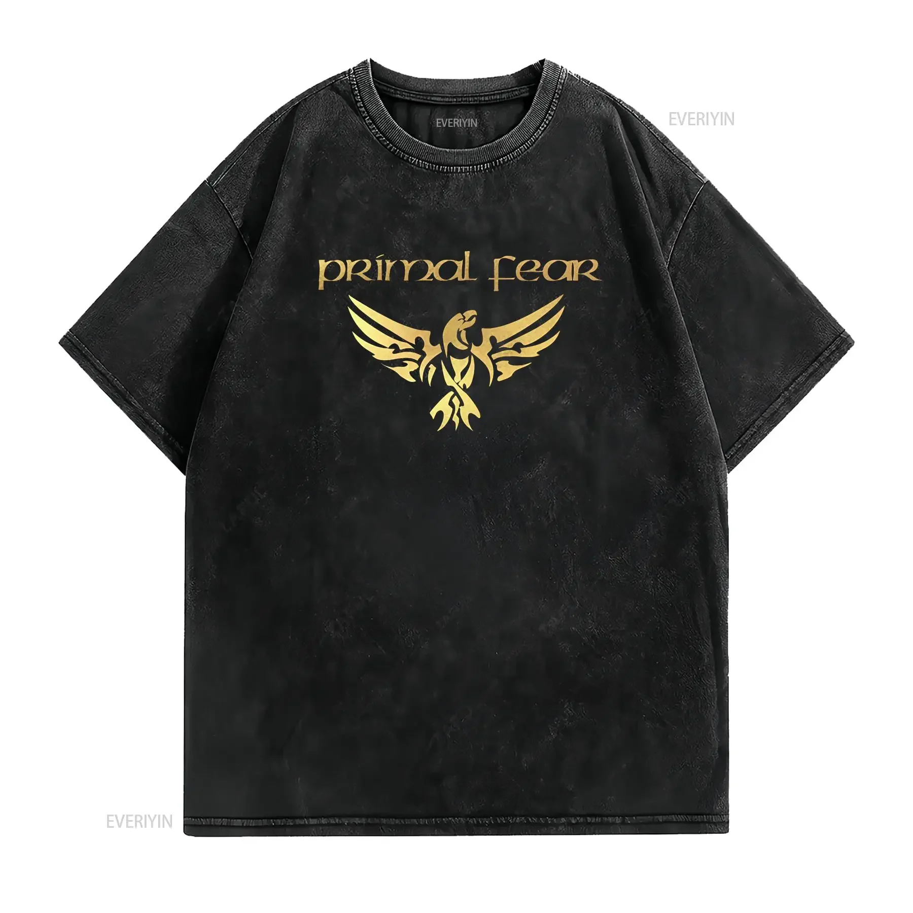 Primal fear heavy metal band T shirt man different sizes vintage Washed fashion Versatile Soft Stretched Top For Everyday Wear