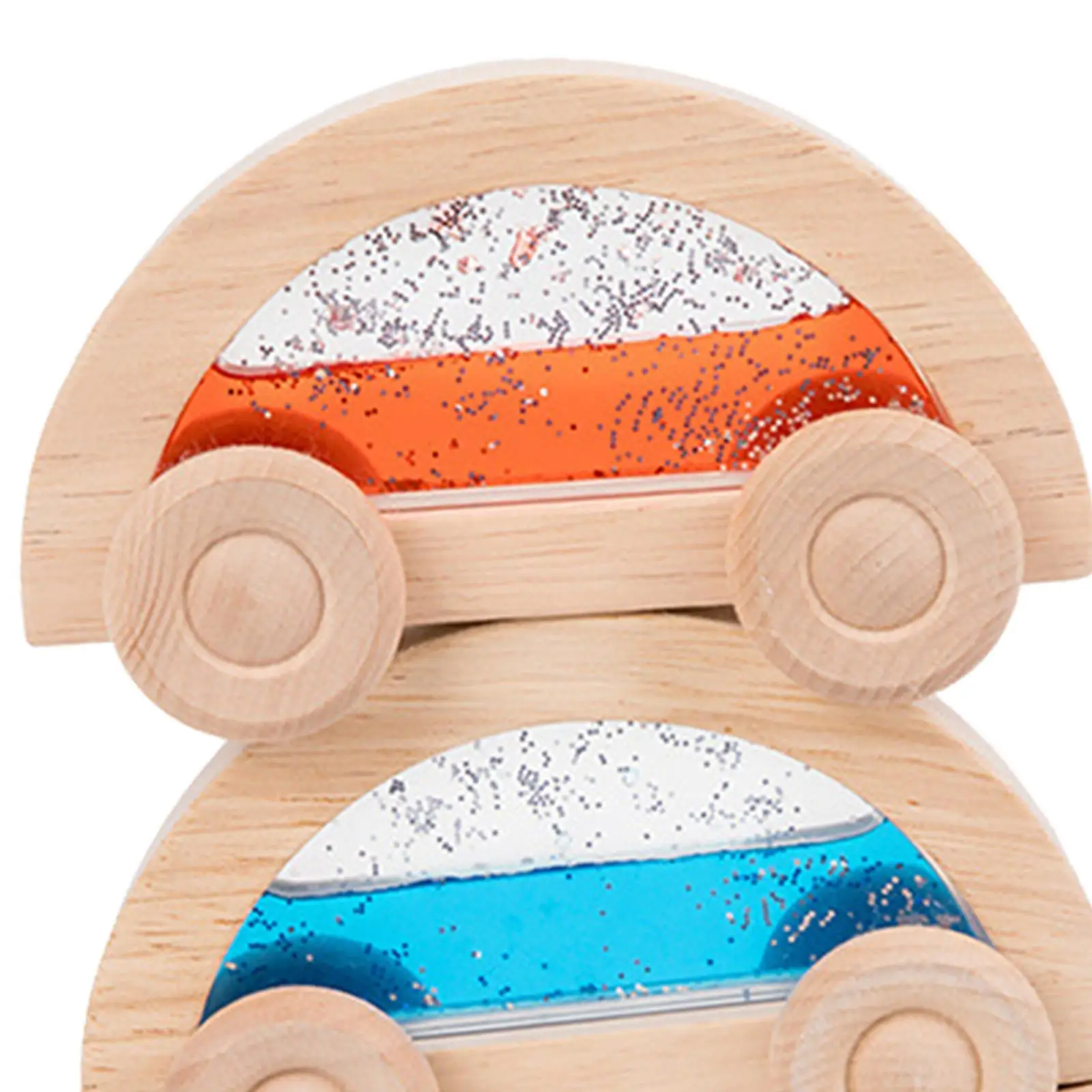 4x Montessori Wooden Car Toy Rainbow Wooden Vehicle Set Toy Fine Motor Skills Colorful Valentines Day Gifts for Holiday Gift
