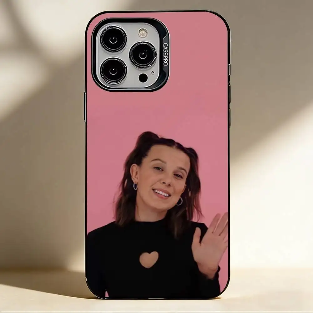 A-Aesthetic Millie Bobby Brown Phone Case For iPhone 17,16,15,14,13,12,11 Plus,Pro Max,XS,Colorful Silver Phone case Funda Cover - view 2