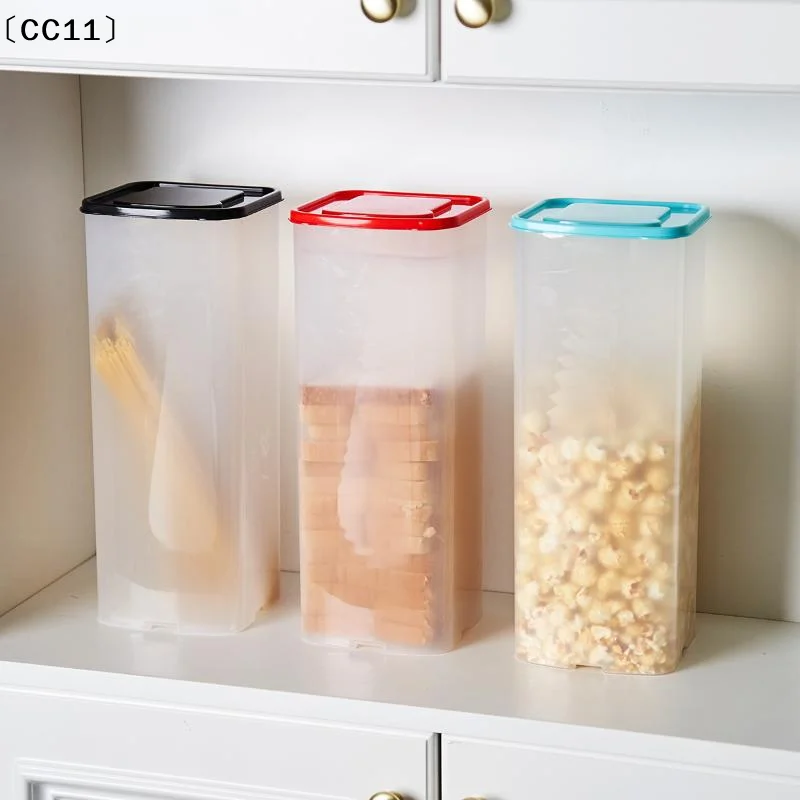 Empty Airtight Bread Box For Kitchen Cabinet, Plastic Food Container For Toast Sandwich, Reusable Bread Keeper With Lid〔CC11〕