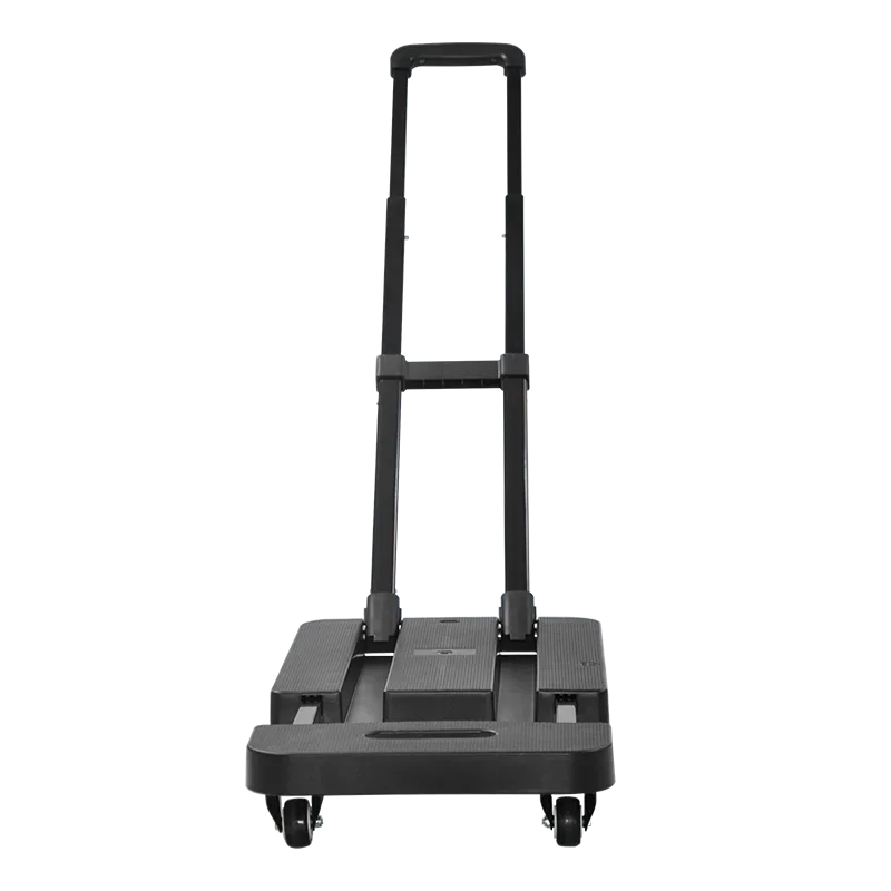 Platform Truck with 200 Kg Load Capacity, Customized Plastic Base Plate and Thickened Handle Truck Folded To Carry Heavy Loads