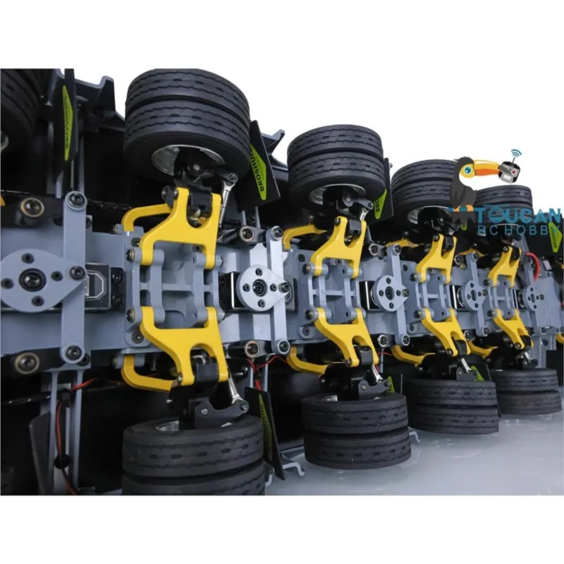 퓨리 베어 1/14 RC 메탈 헤비 트레일러 스완넥 탈착식 2+5축 타미야 RC 트랙터 트럭 덤퍼 로더 모델 TH20431