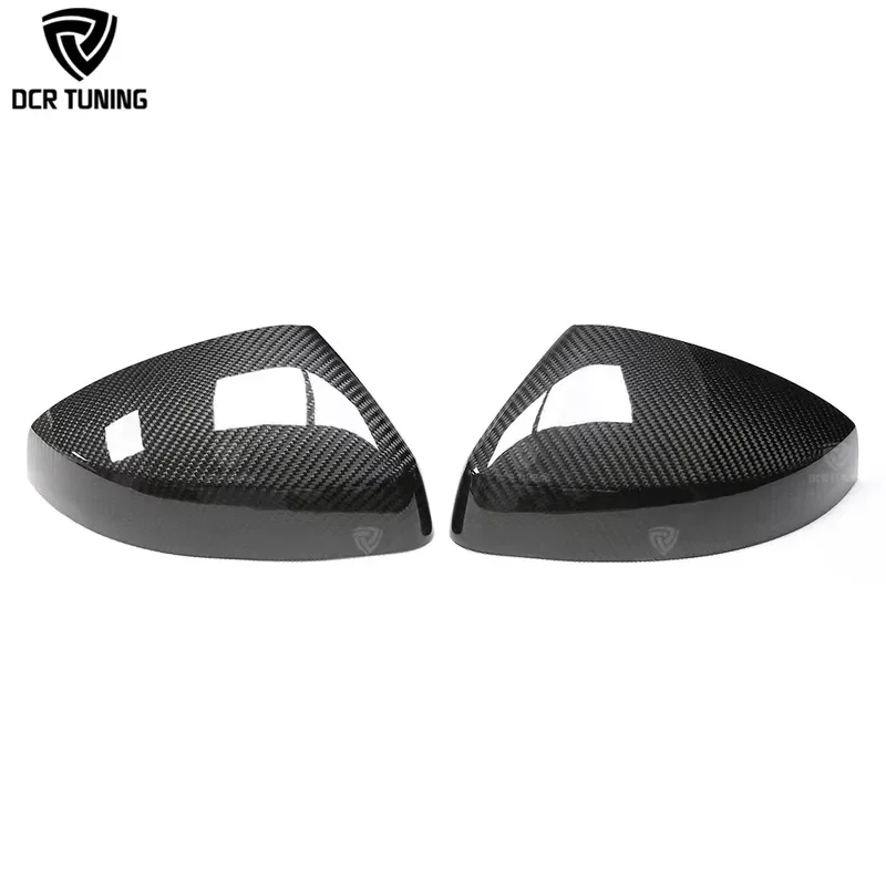 For Audi Dry Carbon Mirror Shell  A3 S3 RS3 8V 2014-2019 Side Cover Add-on with Side Lane Assist Cutting