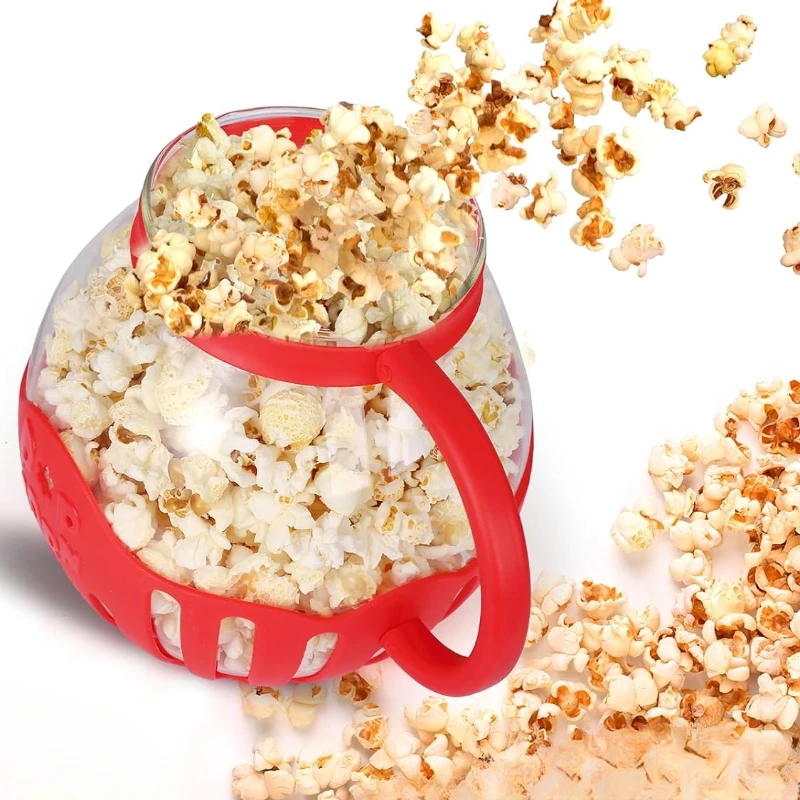 

Homemade Microwave Popcorn Self Exploding Pot, European Style Household Small High Boron Glass Popcorn Machine, Kitchen Tools, N