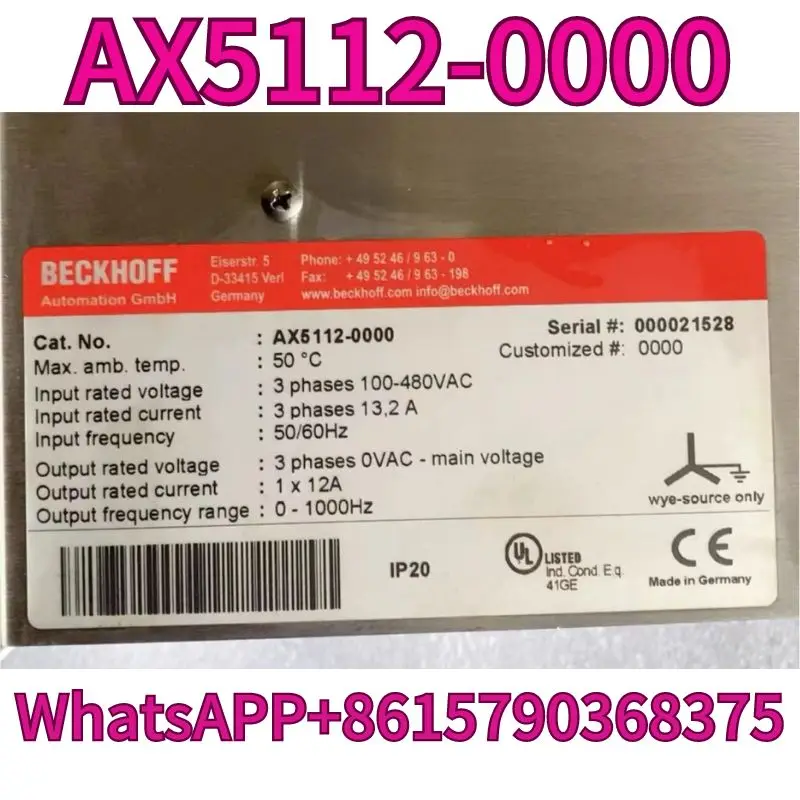 Used servo driver AX5112-0000