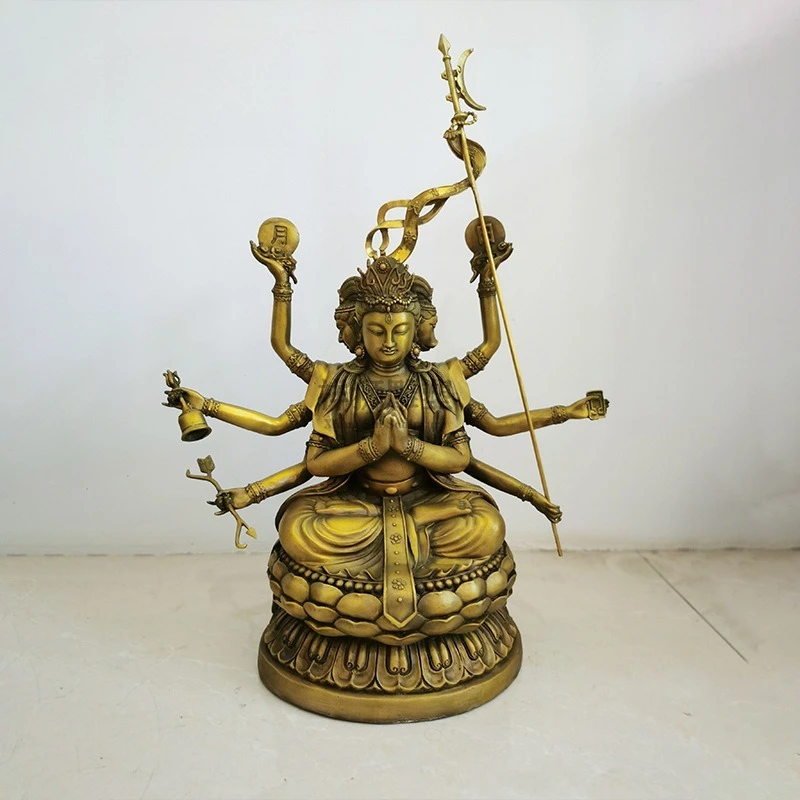 CZ Xiang Lion Doumu Yuanjun Statue Pure Brass Household Doumu Buddha Statue Ornament