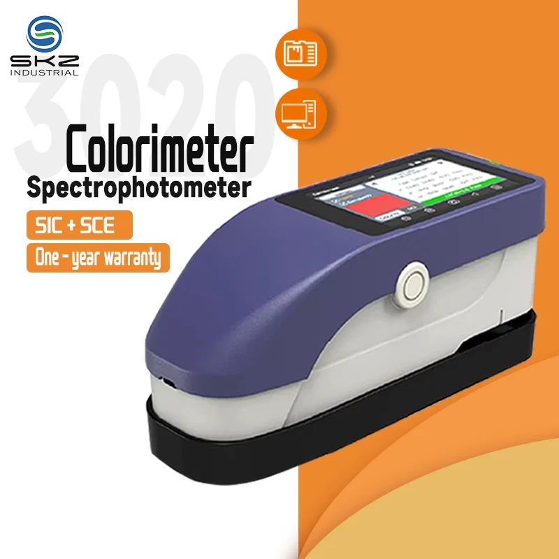 2026SKZ-SY3020  D/8 Integrating Sphere  Handheld Spectrophotometer with 1.0S Test Speed  for Printing/Dyeing Color Control