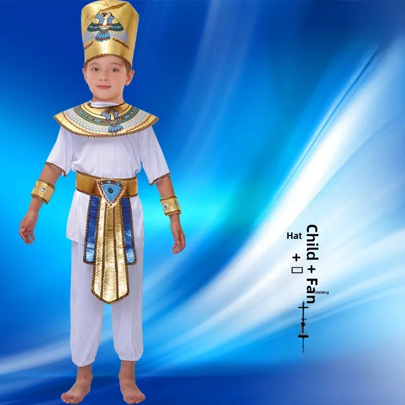 Costume da Principe e Principe Costume da spettacolo per bambini Vacanza nazionale loween Faraone Regina Cosplay Costume tradizionale