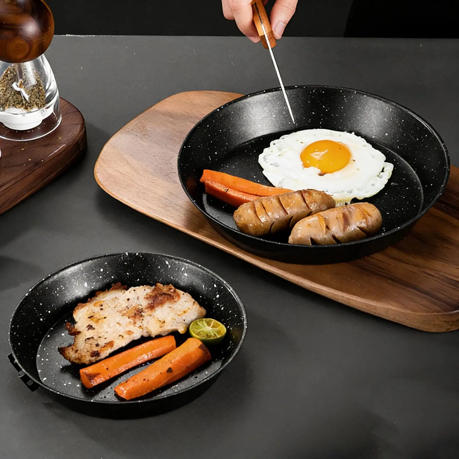 

Сковорода для кемпинга из нержавеющей стали со складной ручкой, походная посуда для приготовления пищи на открытом воздухе, кухонное оборудование для походов