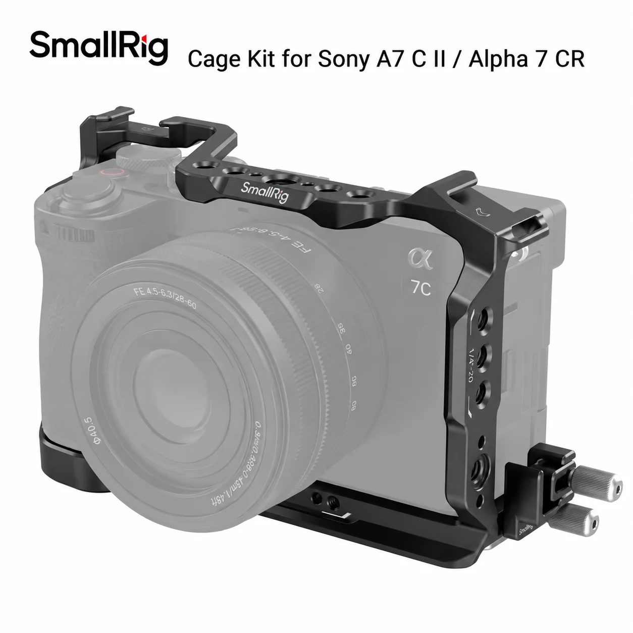 SmallRig A7C II Cage Kit for Sony Alpha 7C II / Alpha 7CR  Built-in Quick Release Plate with Cable Clamp w Shoe Mount -4422