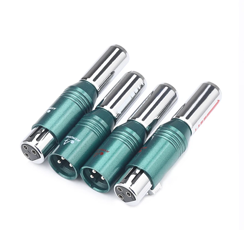 4PCS HiFi Rhodium Plated XLR Plug High Quality 3Pins Male /Femal XLR Connector for DIY XLR Cable