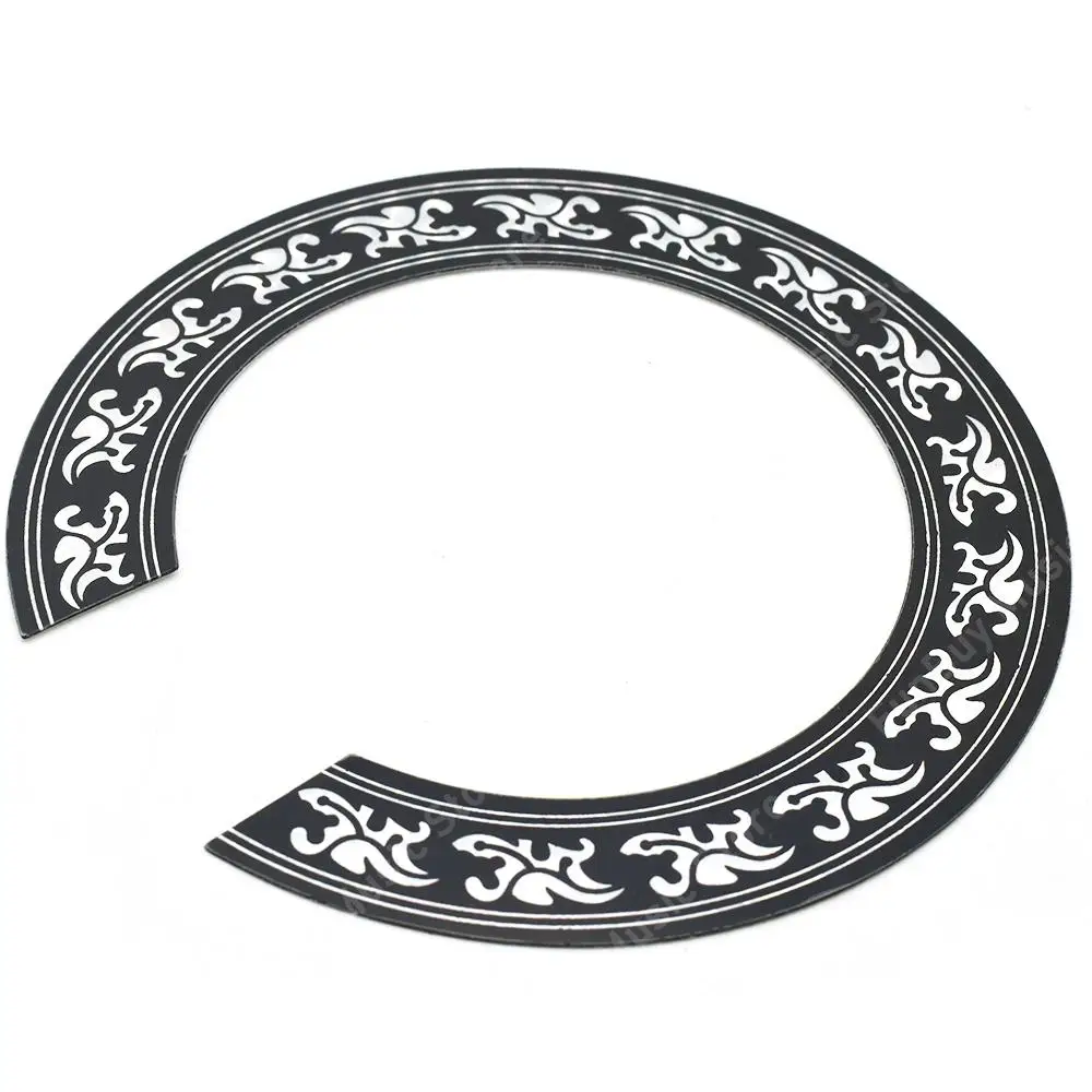 92mm 104mm Hard PVC Guitar Circle Sound Hole Rosette Inlay Sticker for Acoustic Guitars Decal Accessories