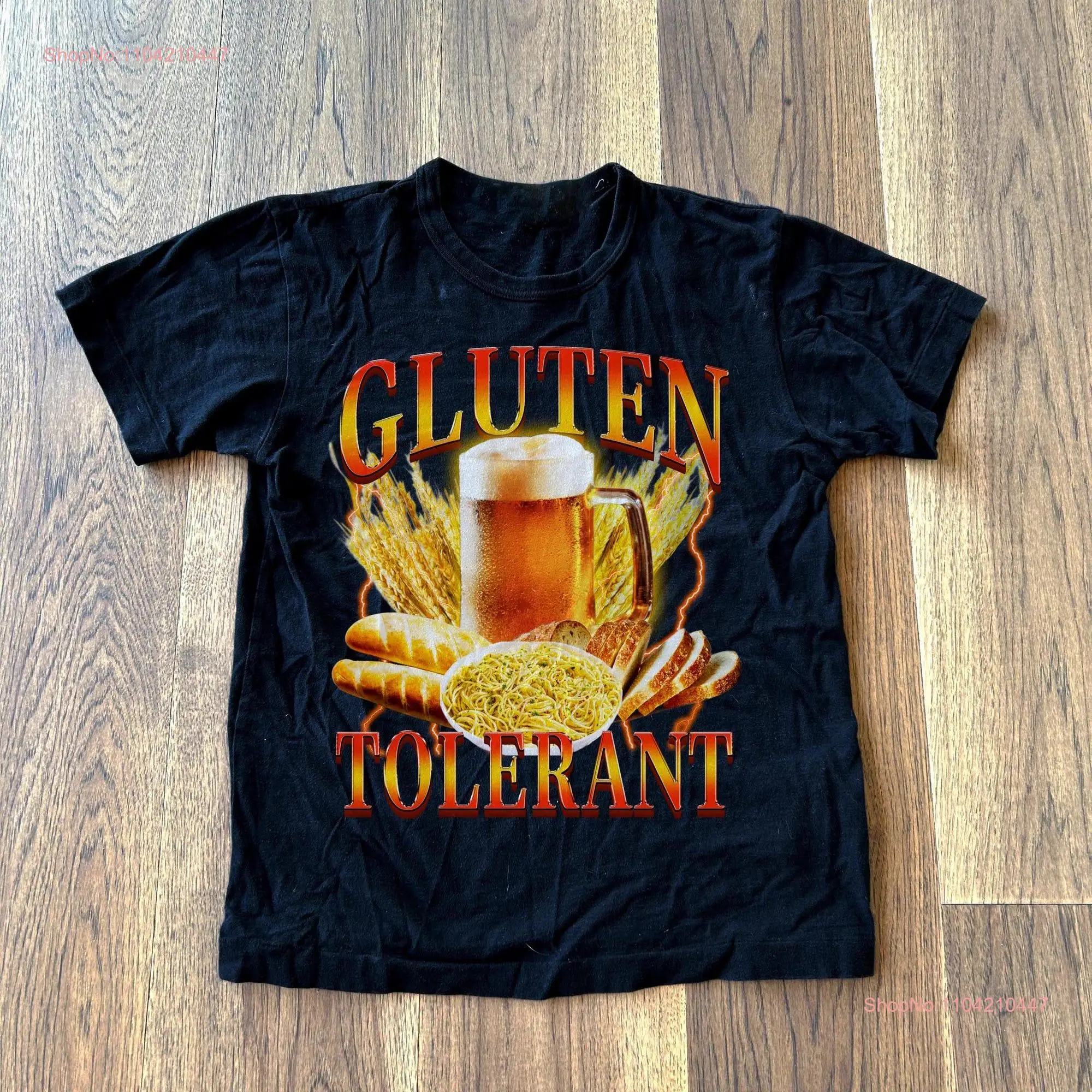 Camiseta divertida y ofensiva tolerante al glúten, diseño sarcástico, broma, Pasta, cerveza, pan, fiesta, mangas largas o cortas