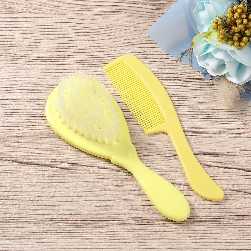 

6Pcs Baby Hair Brush and Comb Set Ergonomic Lightweight Detangling Massage Care Tool for Newborn Infant Scalp Cleaning and