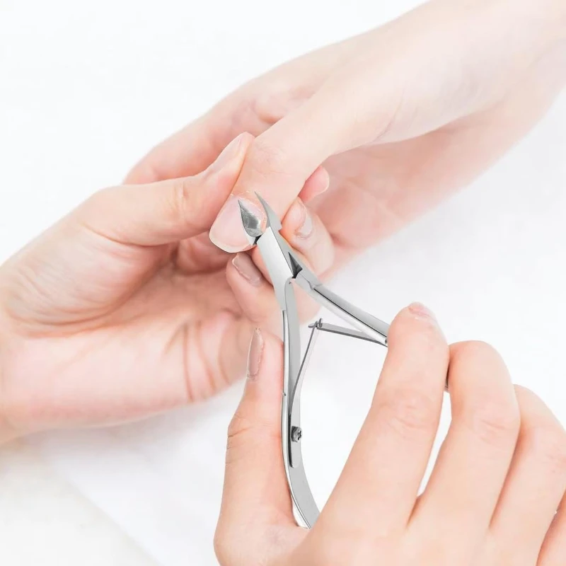 Nagelhautzange Professioneller Edelstahl-Nagelhautschneider Nagelhautentferner Pediküre-Maniküre-Werkzeuge – Detail 2