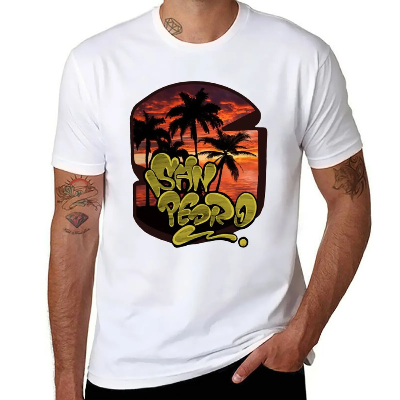 

San Pedro T-Shirt t shirt man cotton t shirts for man graphic vintage T-Shirt