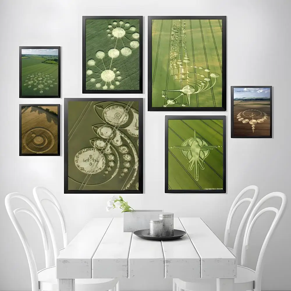 Crop Circle Poster HD art sticky wall waterproof home living room bar aesthetic decoration