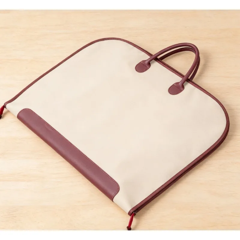 

New Waterproof Oxford Cloth Suit Dust Bag Business Garment Storage Bag with Leather Handle Suit Dress Cover