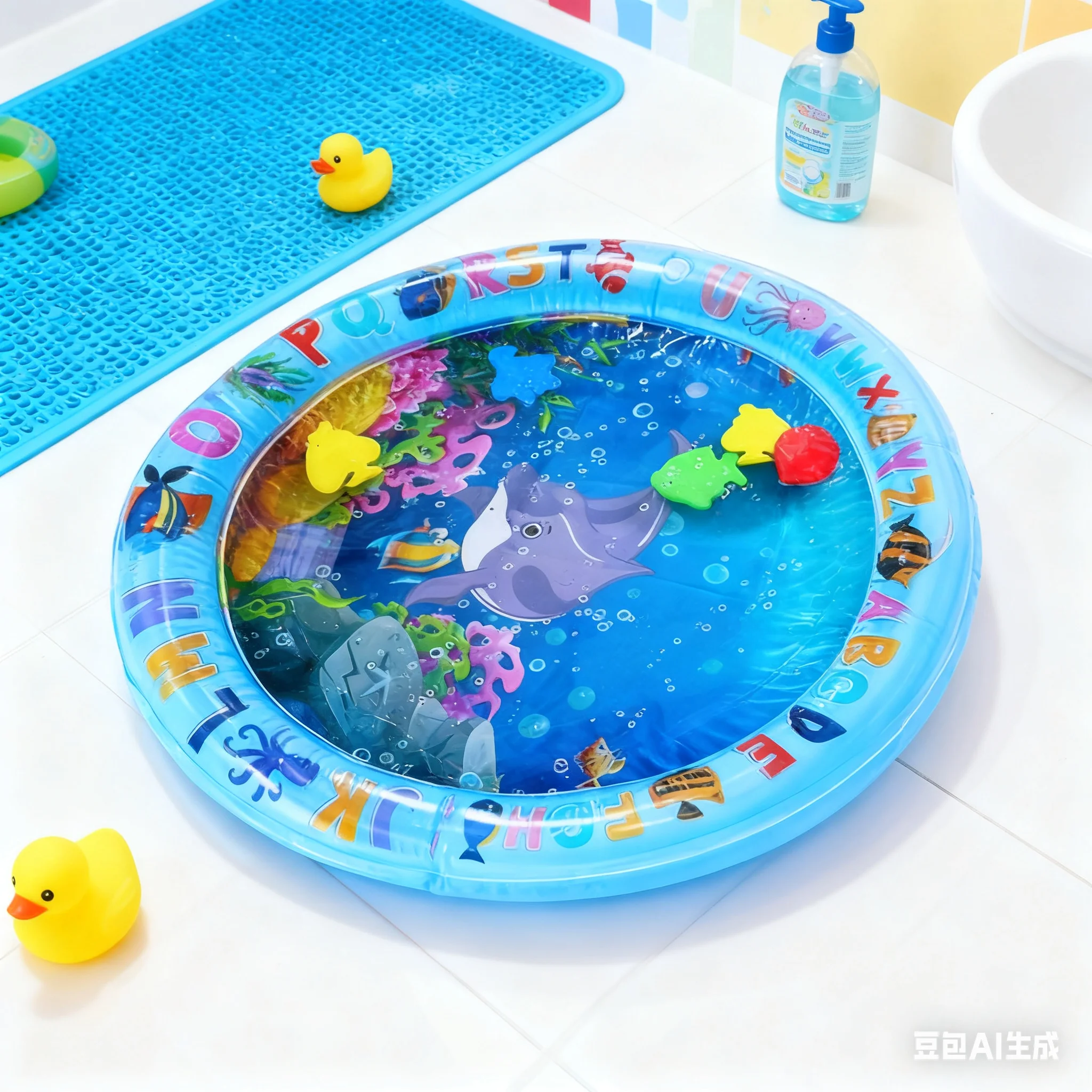 

QX2D надувные надувные водяные падки детская визуальная стимуляция Игрушка и утечка для ранней разработки моторных навыков