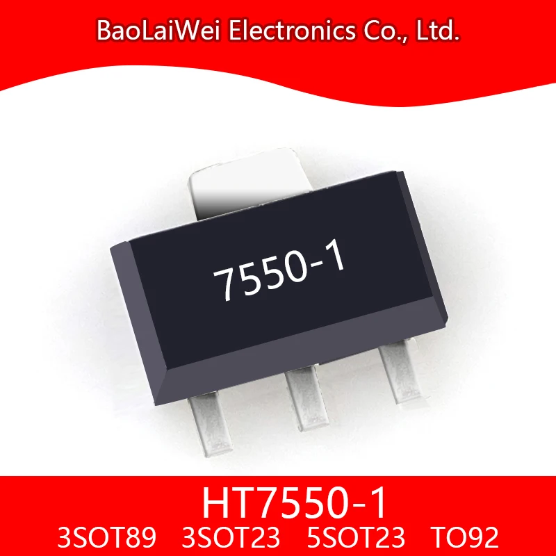 500pcs HT7550-1 3TO92 5SOT23 3SOT89 ic chip Electronic Components Integrated Circuits Low Power voltage regulator HT7550-1