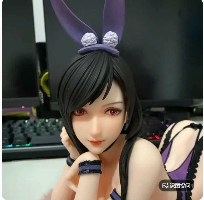 New Anime Tifa Lockhart Bunny Lady Prone Pose GK Figure Garage Kit Statue Model Desktop Ornament Collectible Adult Birthday Gift